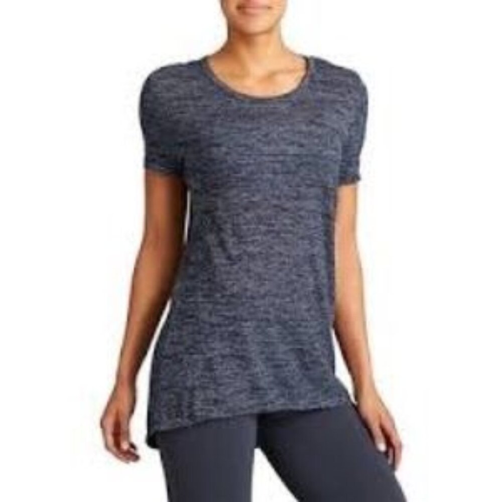 Athleta Soft Stripe Asana Tee in Navy